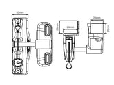 White Lokk Latch and KEYED TO DIFFER